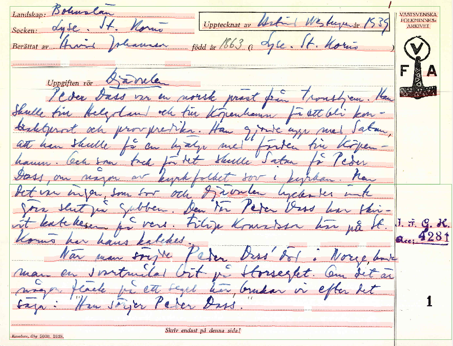 Bild 10: Automatisk layoutanalys av arkivformulär (IFGH 4281, s. 1). 