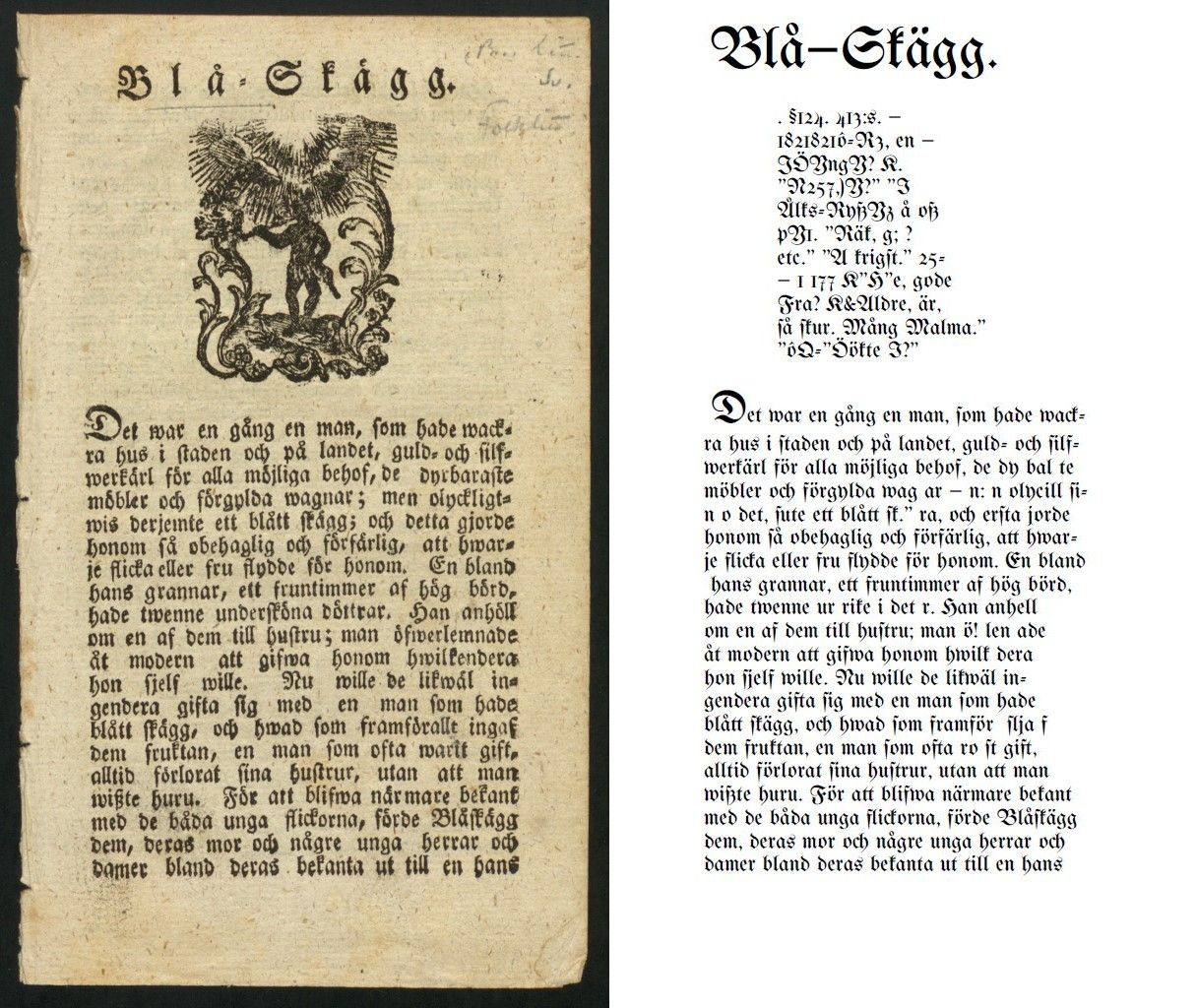 Bild 8. Transkription av fraktur (och inledande bild).