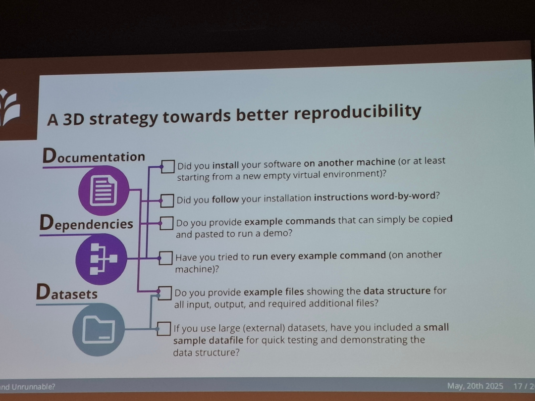 A final slide with steps towards more runnable code