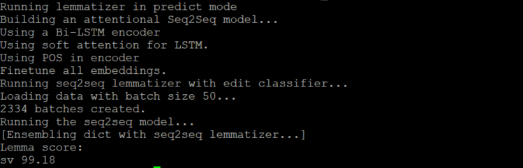 Lemmatizing SUC3 by Stanza