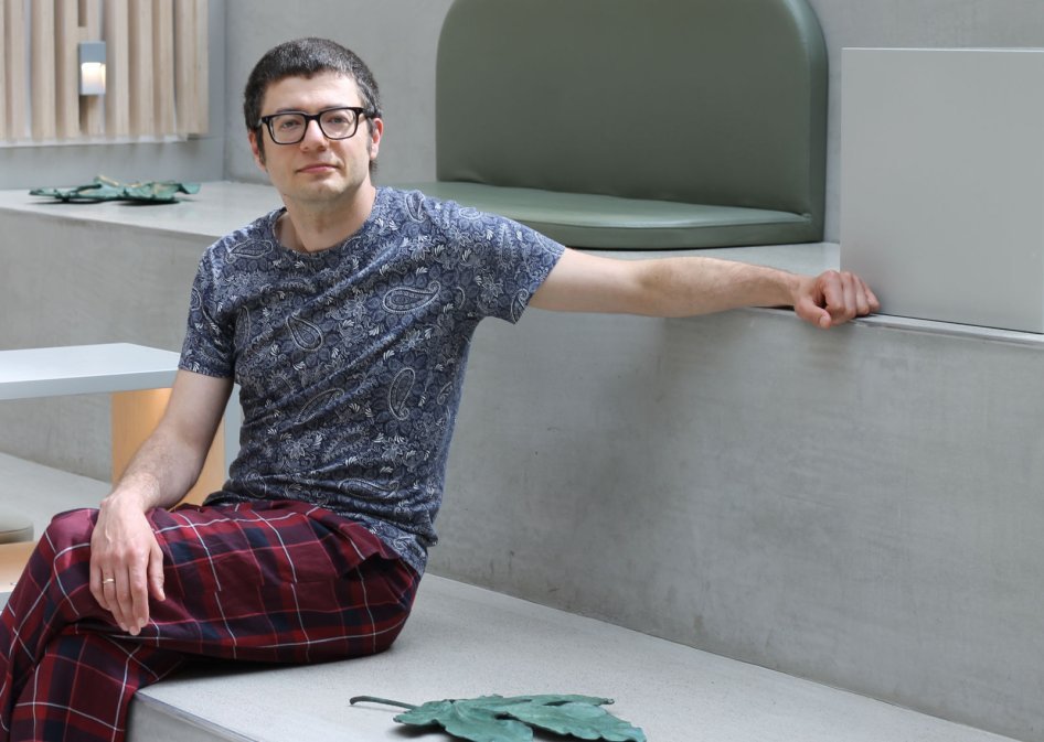 Aleksandrs Berdicevskis, blivande biträdande föreståndare på Språkbanken Text. Foto: Staffan Melin.