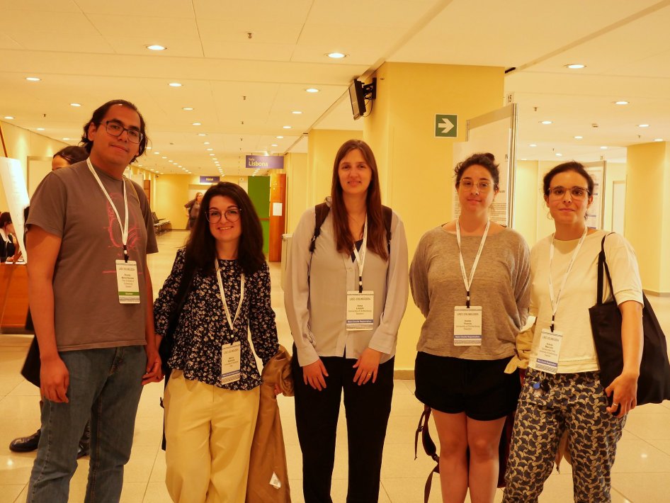 Deltagare på konferensen från vänster till höger: Ricardo Muñoz Sánchez, Marica Belmonte, Anna Lindahl, Emilie Francis och Arianna Masciolini.