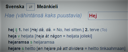 Ordbok meänkieli